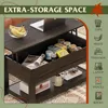 Coffee Table, 39" Lift Top Coffee Table with Hidden Compartment and Storage Shelf for Living Room, Espresso 4