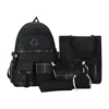 Five Piece Set Bag For Women Large Capacity Campus Backpack Shoulder Bag Small Crossbody Bag Pencil Case Storage Bag Set 2
