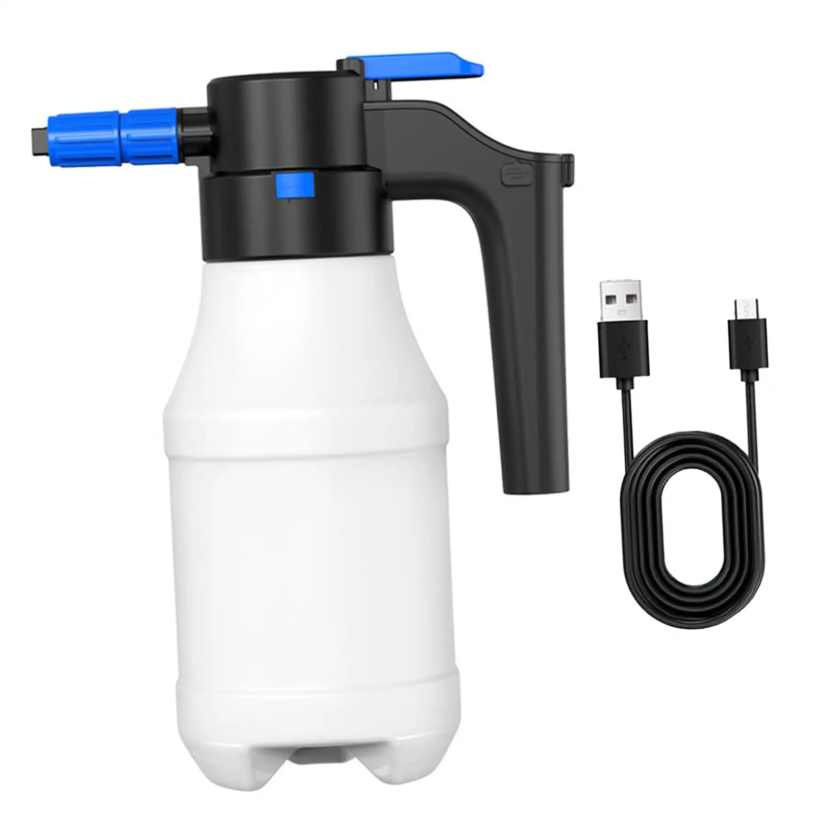 1.5L Electric Car Foam Sprayer Handheld Watering Can for Watering Garden Plants Bathroom Cleaning Flower Spraying Auto Detailing