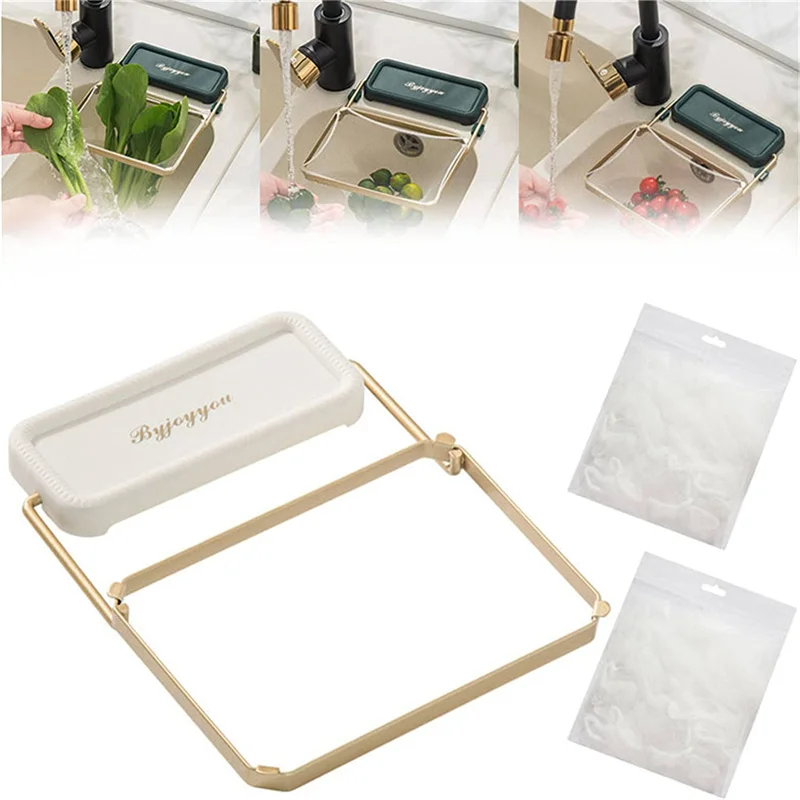 

Kitchen Sink Strainer Drain Vegetable Fruit Drainer Basket Suction Cup Rack For Kitchen Storage Sink Filter Shelf