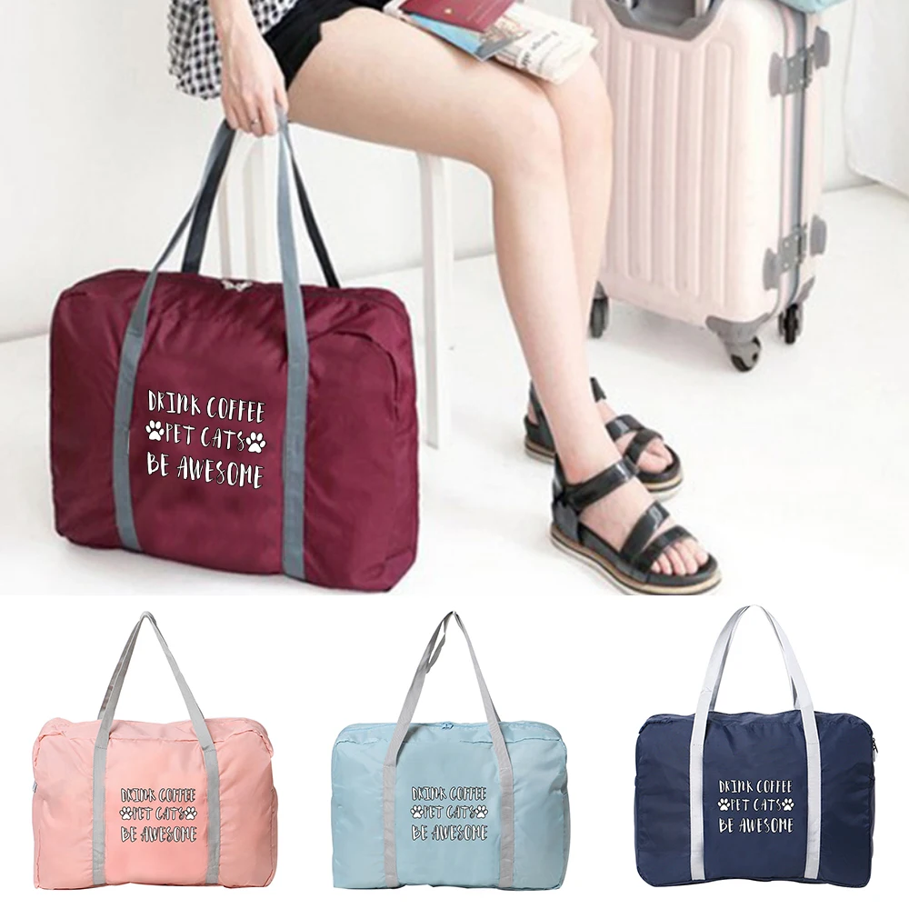 

Foldable Travel Bag 2022 Unisex Large Capacity Bag Luggage Women WaterProof Handbags New Nylon Bag for Traveling Suitcase Bag