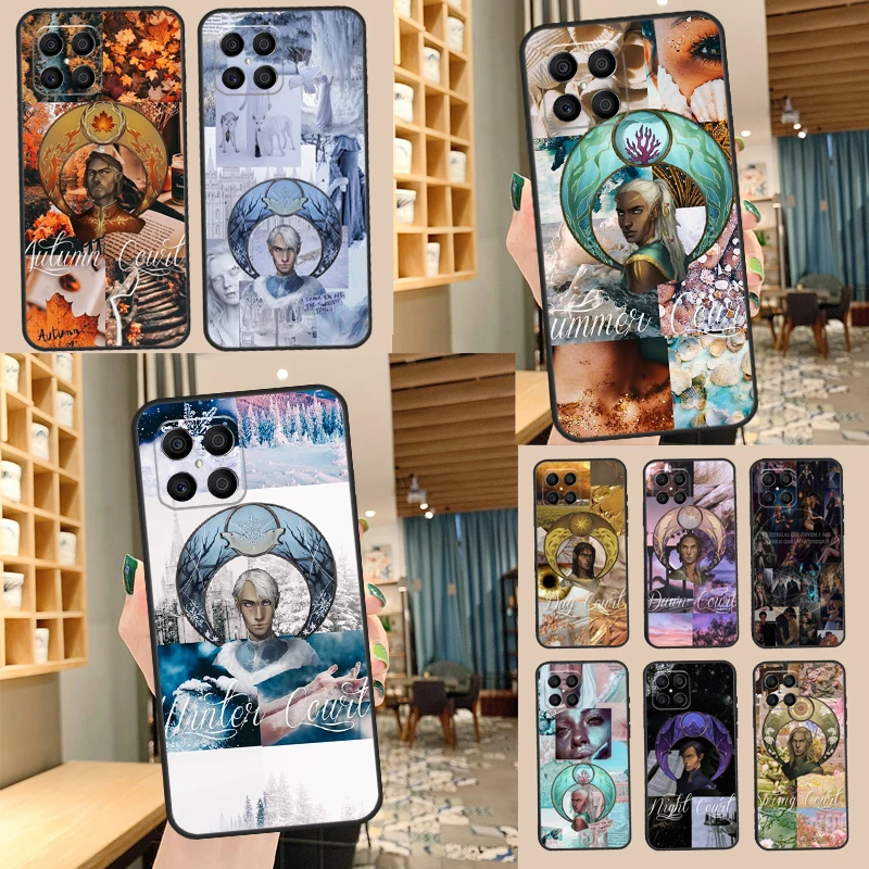Una Custodia Per Telefono Court Of Mist And Fury Sarah J Maas Per Huawei P50 P40 P30 P20 Lite Pro Nova 5T P Smart 2021 Honor X8 X7 X9 50 Case