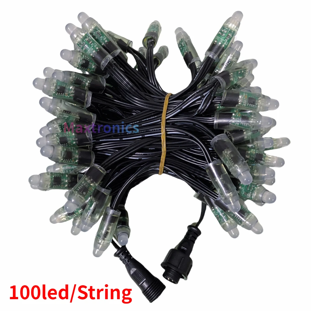 500/1000pc WS2811 Bullet Full Color LED Pixel Modules 18awg Black Wire IP68 12MM DC12V 13.5mm Conneccer for Festival Decor Light 40 S2704cdfdb1444efd97330a0ceb7c31442