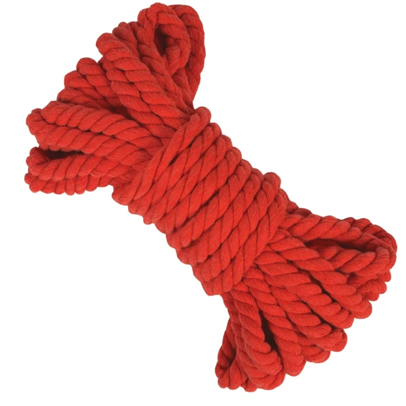 Red Braided Twisted Cotton Cord for DIY Crafts and Accessories – Multiple Lengths and Thickness Options