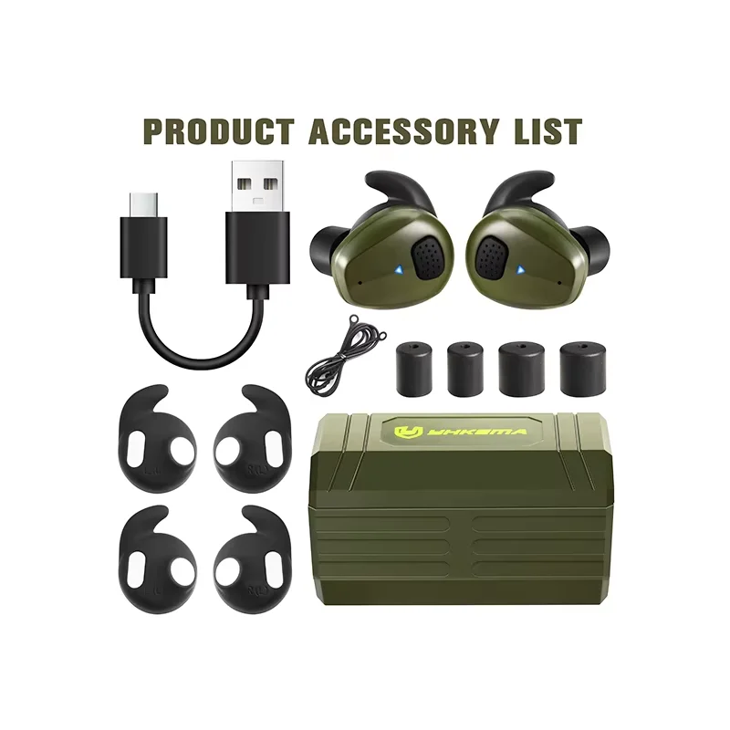 Electronic bluetooth shooting earplugs, electronic anti-noise headphones for shooting noise reduction hearing protection