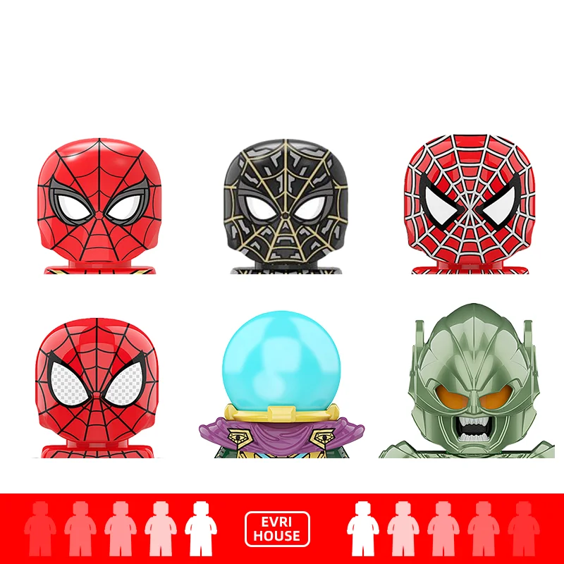 

Disney Action Figures Mini Bricks Green Goblin Mysterio Building Blocks Toys for Children