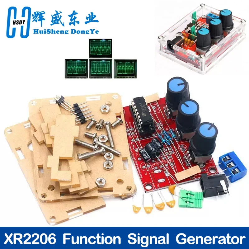 1Hz -1MHz XR2206 Function Signal Generator DIY Kit Sine/Triangle/Square ...