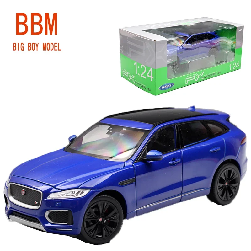 

WELLY Model Car Diecast 1/24 Alloy SUV Jaguar F-PACE Car Static Display Collections Christmas Gifts Toys for Boys
