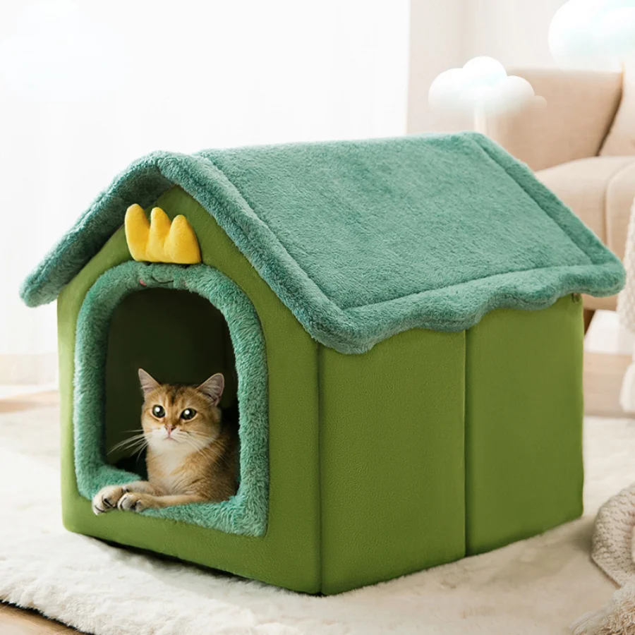 

Cozy Warm Cat Nest Warm Cute Removable Breathable Light Weight House Indoor Cats Beds Deep Sleep Washable Cama Gato Pets Items