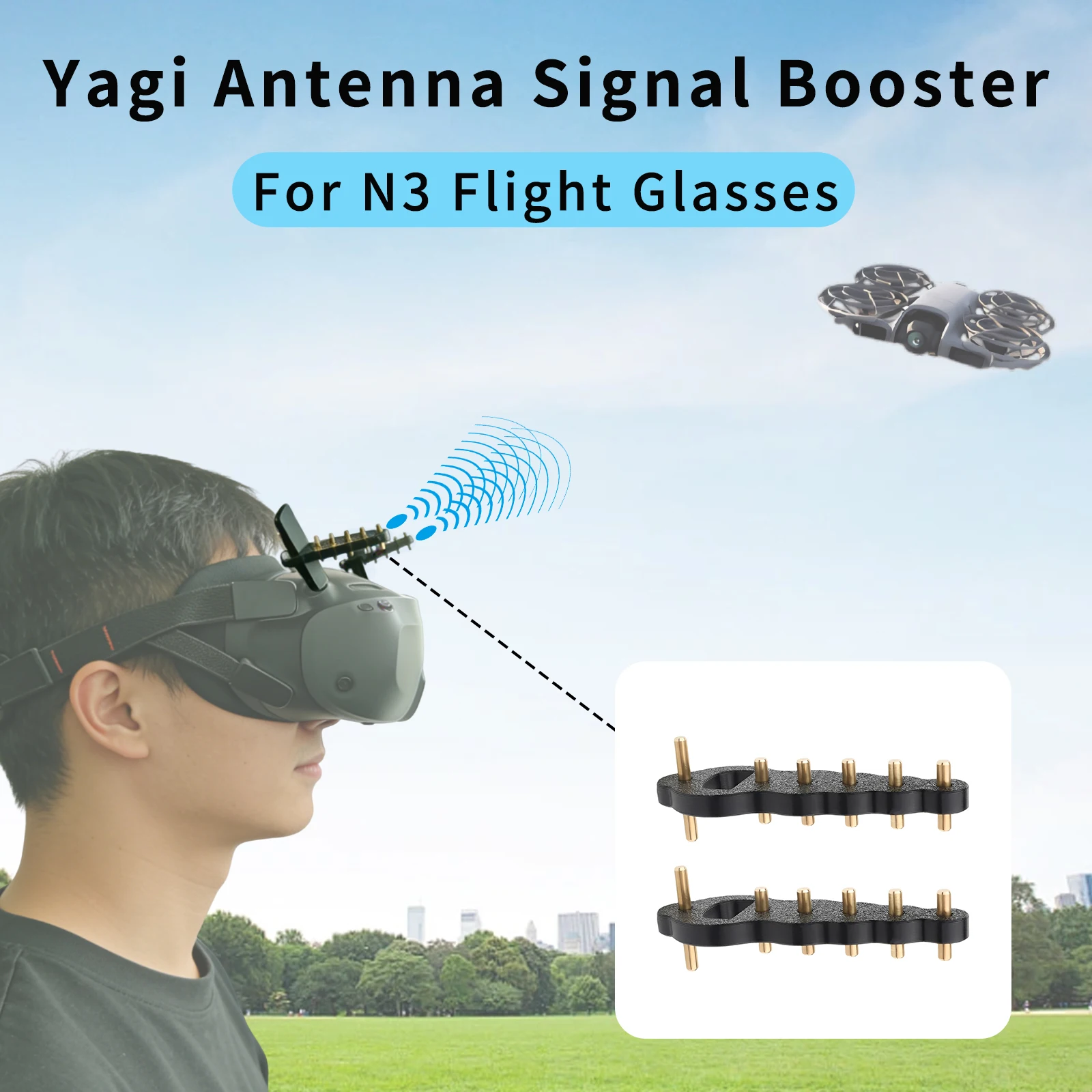 Antenne Yagi pour DJI Goggles N3 - Extenseur de portée signal