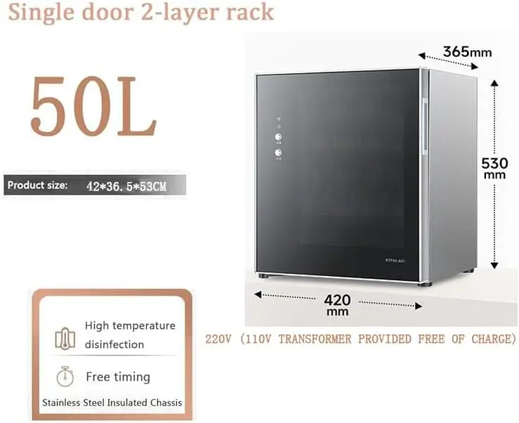 Tableware Disinfection Cabinet, Multi-Functional Storage Double-Layer, Household Vertical High-Temperature Disinfection Tablewar 2