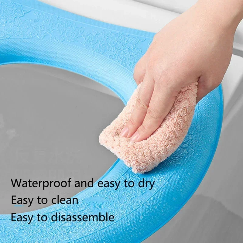 O-shape Toilet Seat Cover Washable Closestool Mat Toilet Cover Accessories toilet seat cover