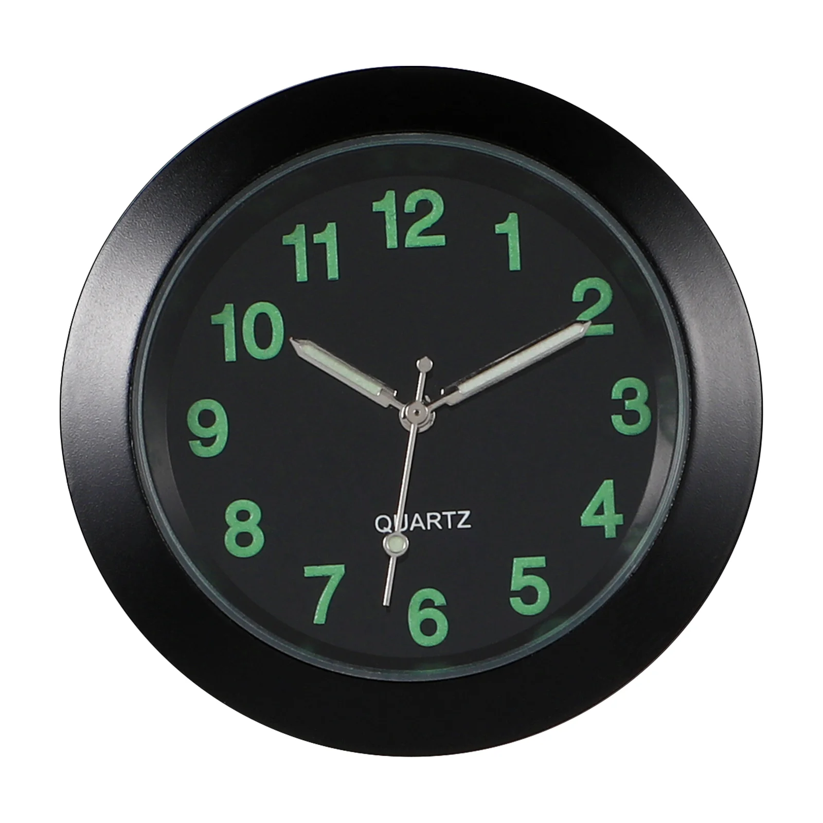 

Car Dashboard Clock Air Outlet Luminous Clock Car Round Clock Glow In The Dark Auto Clock For Auto Interior Decoration ( Black )