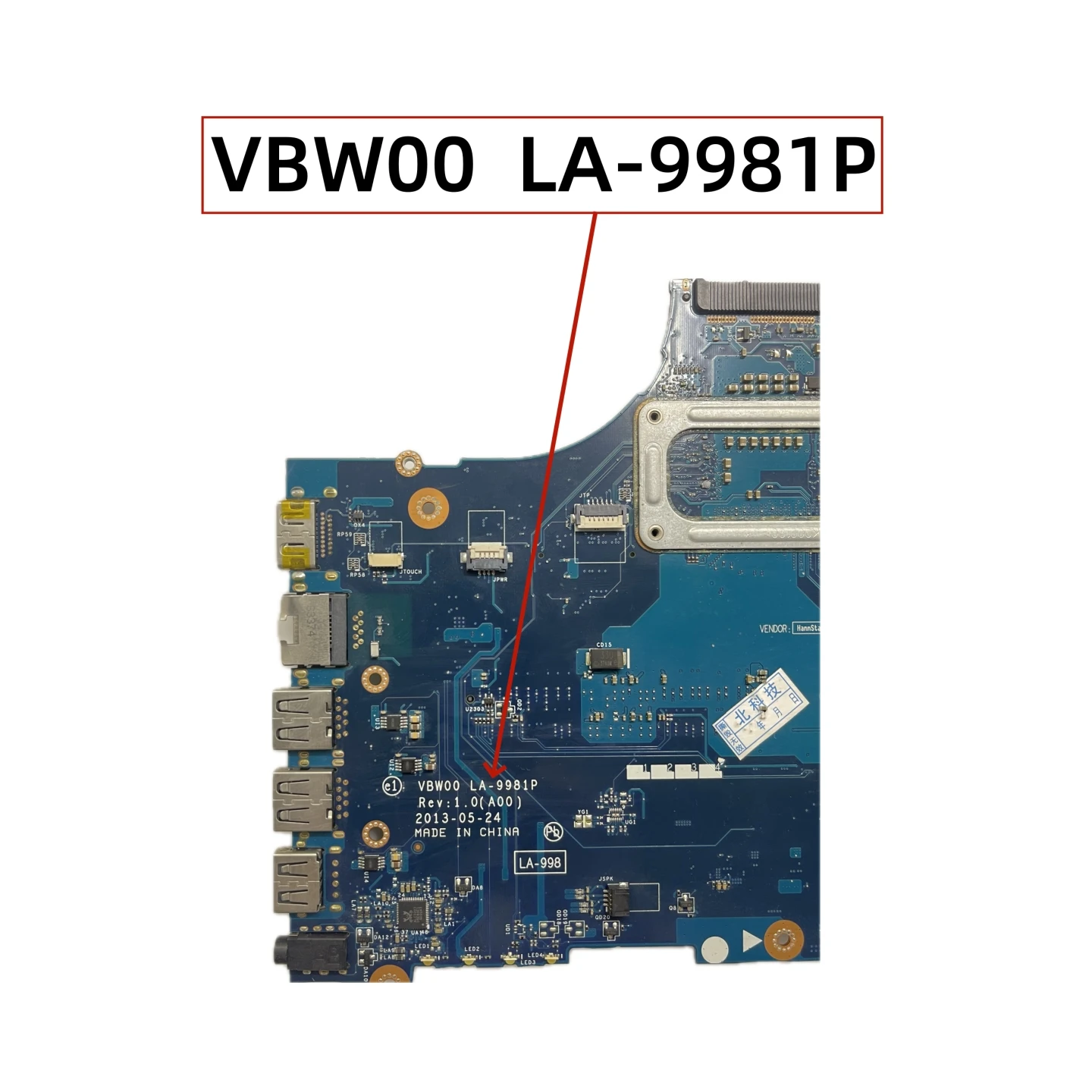 Placa-mãe Portátil para Dell i3 I54200u I7-4500u Cpu 2gb-gpu Cn0p28j8 01rfh 08mvm8 Vbw00 La-9982p La-9981p Cn-0p28j8 01rfh 08mvm8 - Imagem 2