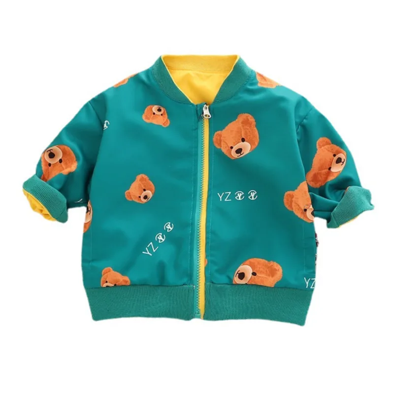 

Spring Autumn Baby Girls Clothes Children Boys Fashion Cartoon Zipper Jacket Kids Coat Toddler Casual Costume Infant Sportswear