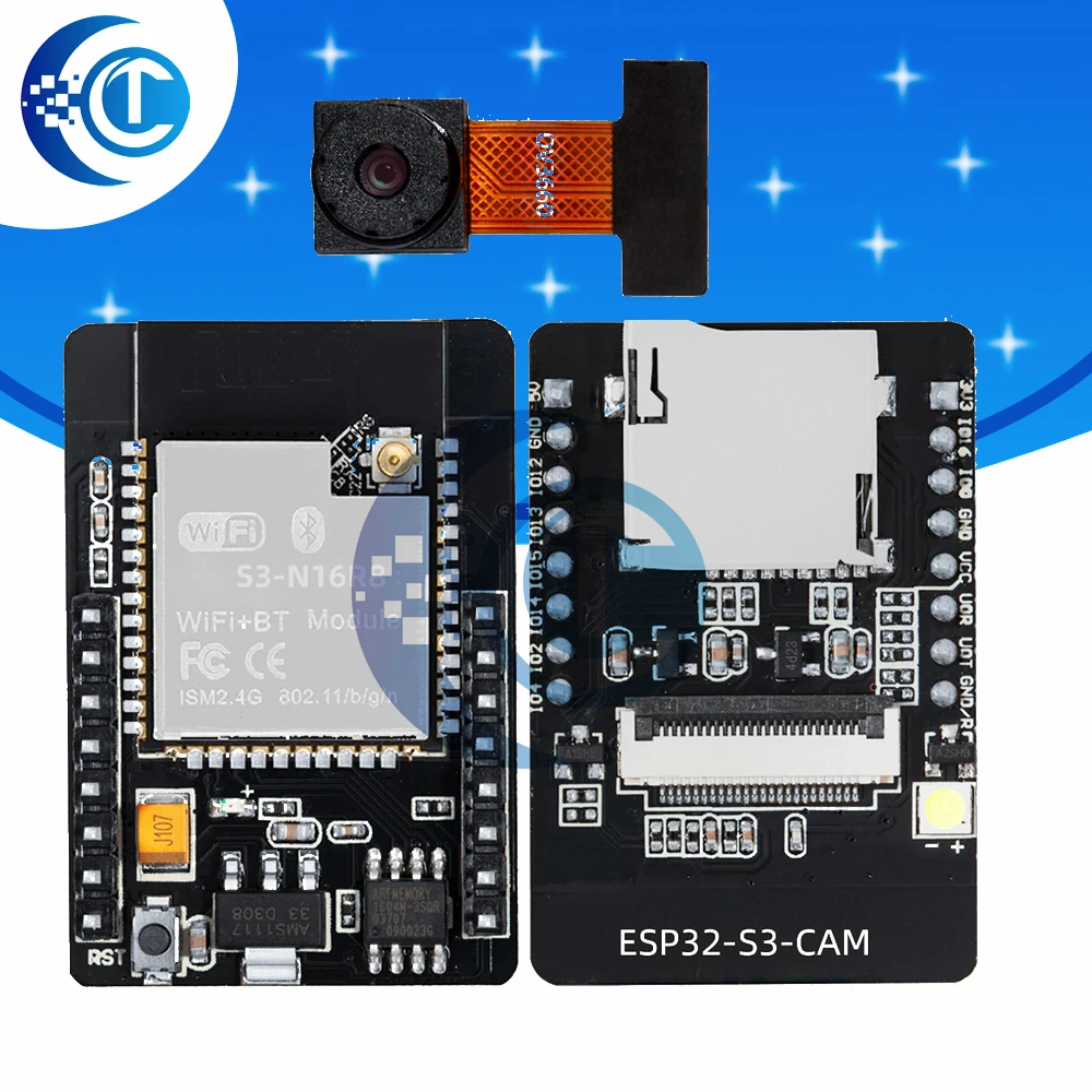 รูปสินค้า บอร์ดพัฒนา ESP32-S3 WiFi + Bluetooth กล้อง OV2640/OV3660