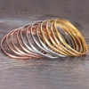 7/9/12Pcs Set Fashion Stainless Steel Bangle Set Arrival Plated 8.5inch Length Inner Diameter 68mm For Jewelry Making Parts 3