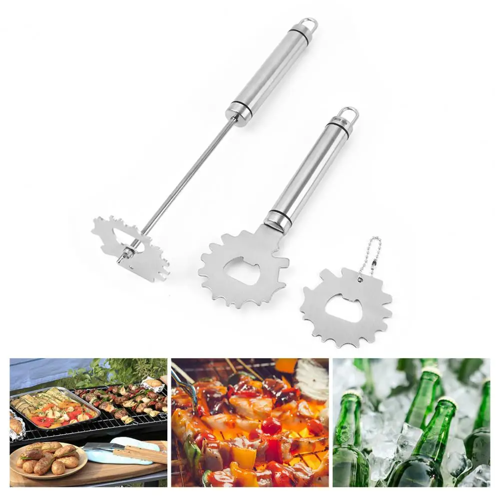 Grill Scraper Grill Grate Cleaner Barbecue Cleaning Tools Kitchen Grate Cleaner Bottle Opener BBQ Scraper