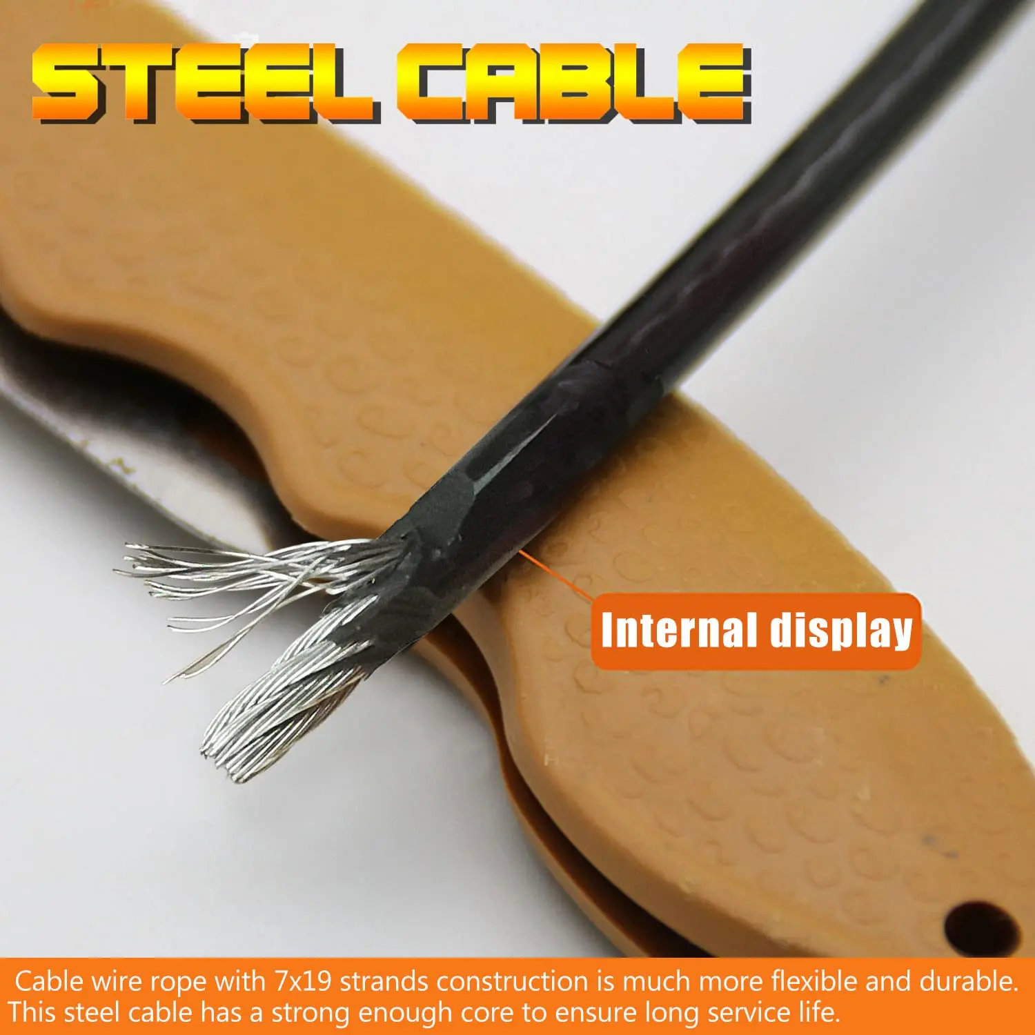 Gym Cable Heavy Duty Steel Wire Rope 5/6mm Thick Fitness Cable Machine Weight Lifting Pulley System Workout Accessories gym accessories,fitness cable pulley,fitness pulley cable,fitness equipment parts