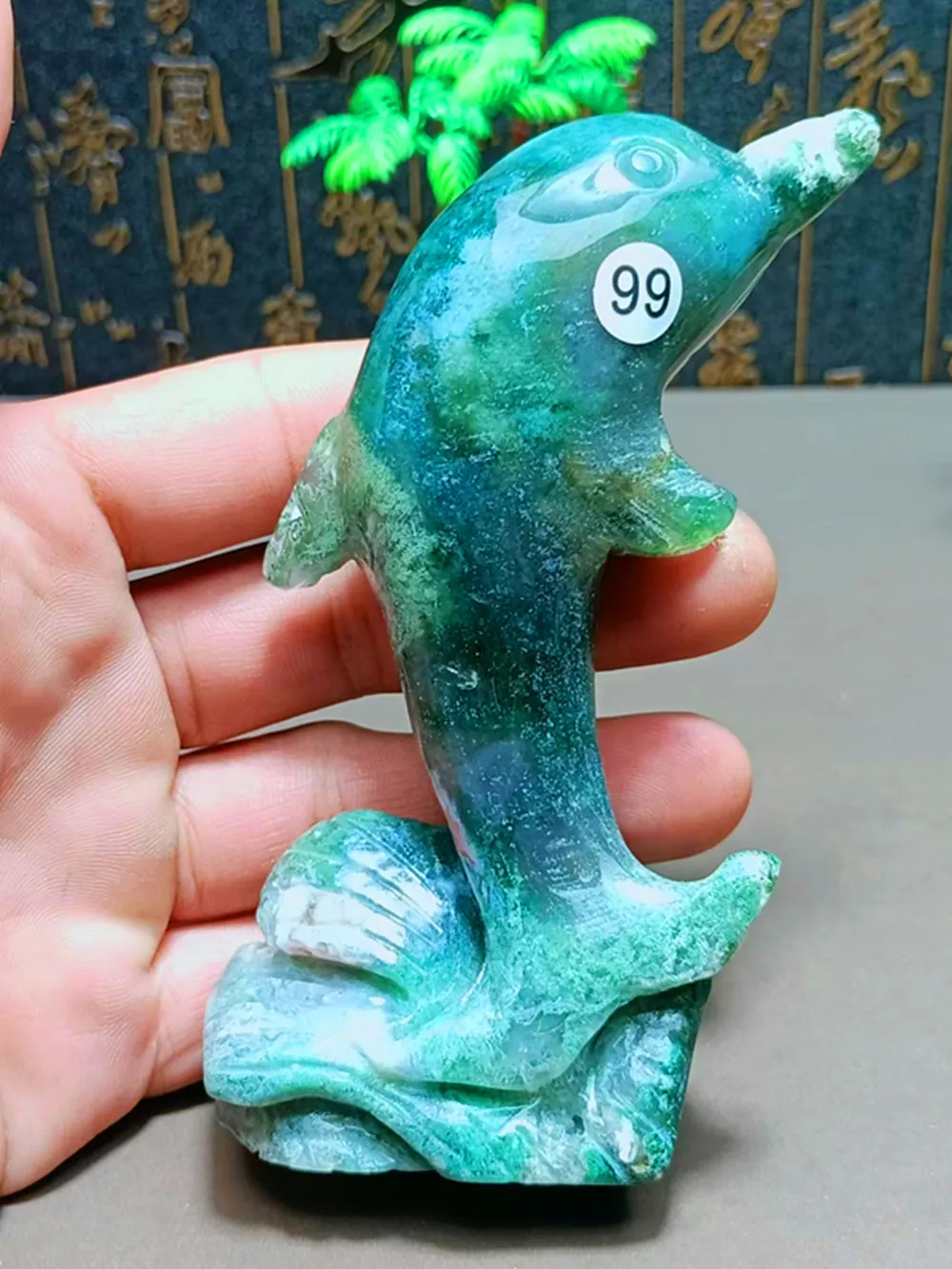 

Натуральный кварцевый кристалл энергия ручная резьба дельфин рейки украшение для дома мультяшное животное подарок для детей таблетка образец лечение