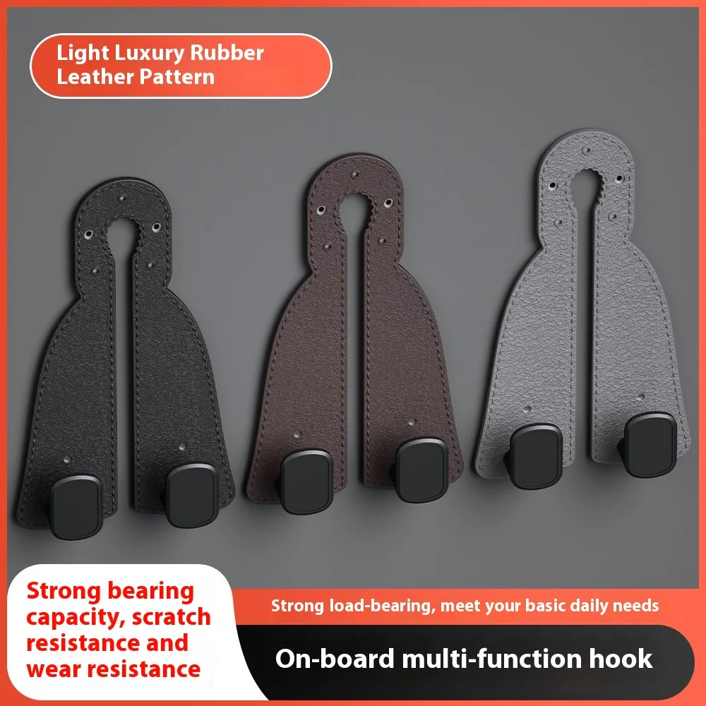 Car Back Seat Hook Double Hook Seat Rear Multifunction Hanger Backrest Hook Car Interior Storage Organizer Accessories