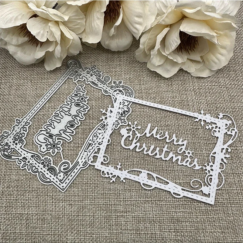 Weihnachten Schneeflocke Rahmen Metall Stanzformen Schablonen für DIY Scrapbooking dekorative Handwerk Stanzschablone Form