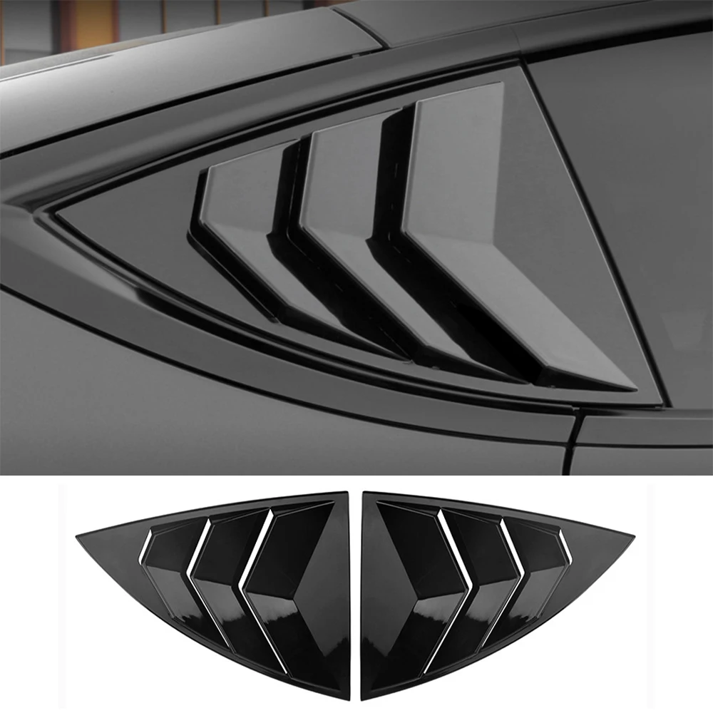Per Tesla Model 3 Model Y 2021 2022 2023 Car Rear Side Window Louvers Persiane Persiane Copertura Trim Accessori Per Lo Styling Dell'Auto