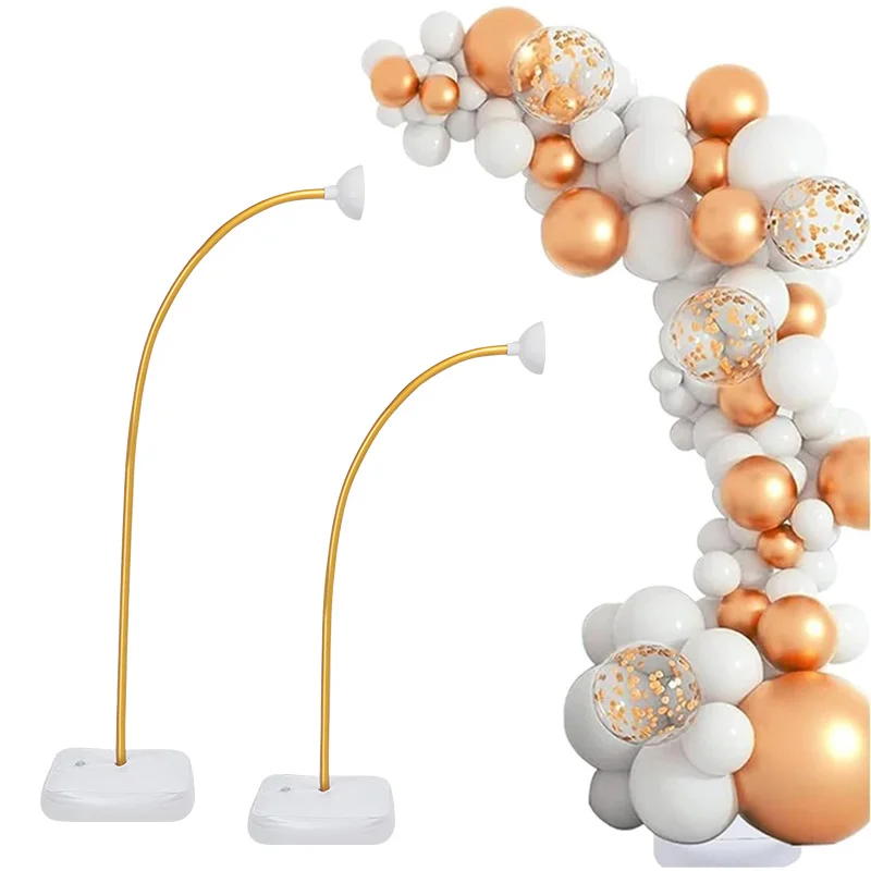 Free Bending Balloon Stand Arch Frame Half Arch Balloon Stand With Base Kit For Wedding Birthday Party Baby Showers Decorations_voghion.com