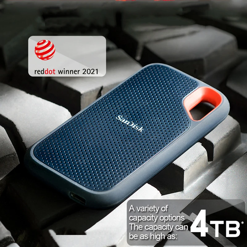 SanDisk E61 500GB 1T 2 T 4T ͽƮ ޴ SSD  NVME ָ Ʈ ̺, USB 3.2 Gen 2 -C 1050 M/s  ϵ ũ