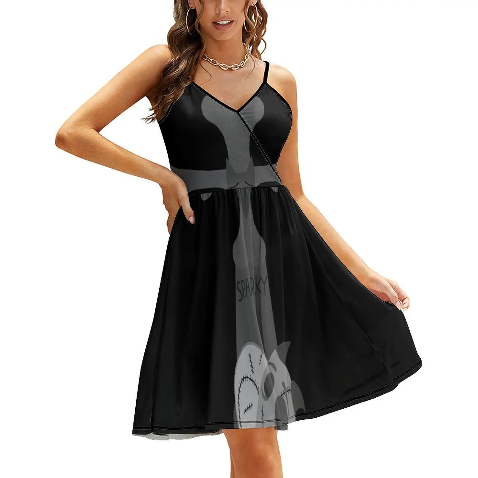 

sleeping sparky at tombstone Sling Dress long dress women summer dress for women 2024 long sleeve Cocktail of dresses