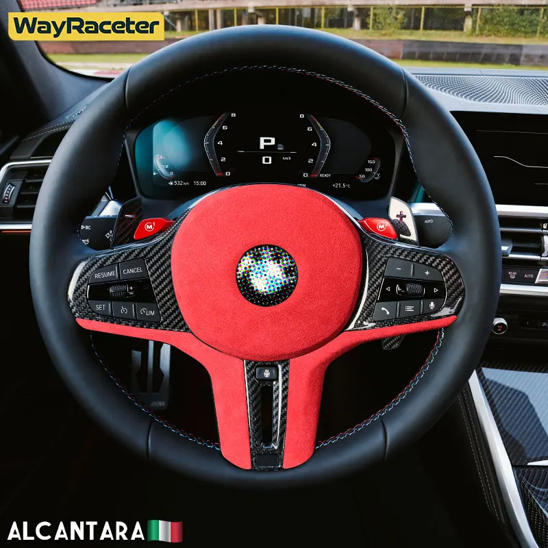 ALCantara-車のステアリングホイールカバー,BMW用,m2,g87,g80