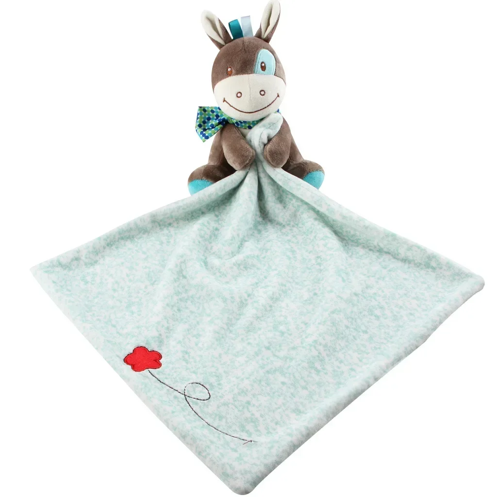 Newborn Baby Plush Stuffed Toys Cute Animal Blanket Comforter Elephant Soothe Appease Sleeping Towel Baby Gift 4