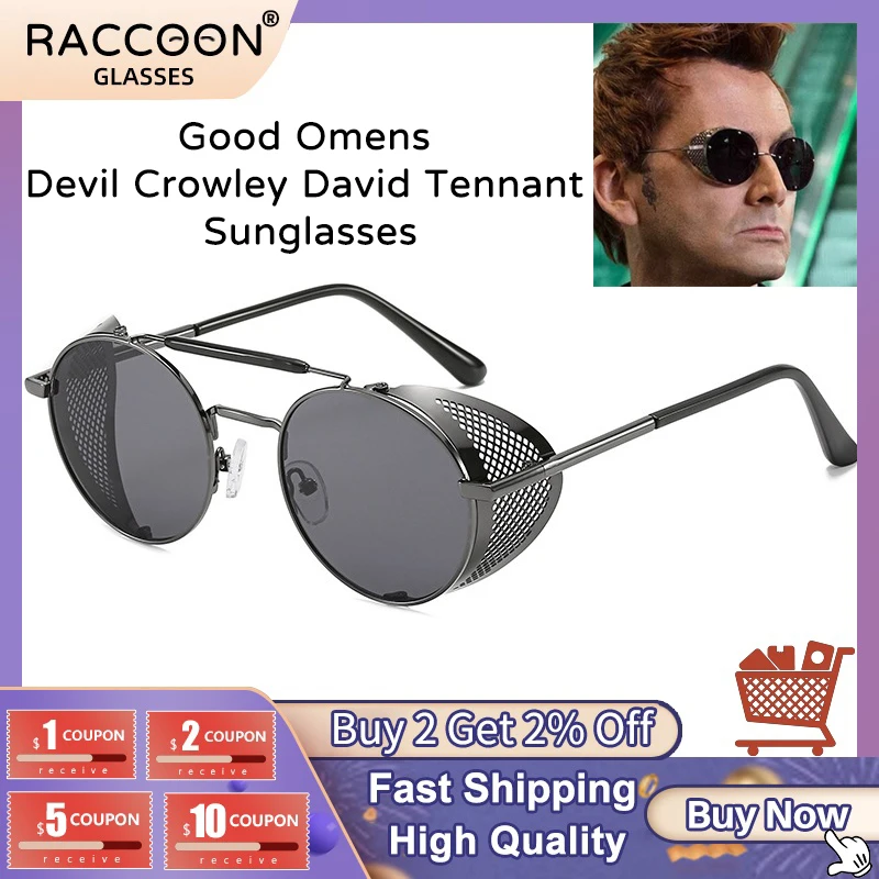 Good Crowley David Gafas Sol Marco Retro Vintage Metal Redondo Punk Gafas Hombres Cosplay Accesorios Gafas Mujeres Lentes Niña Vasos Venta Por Mayor Glasses Sunglasses Dropshipping Wholesa|Gafas de