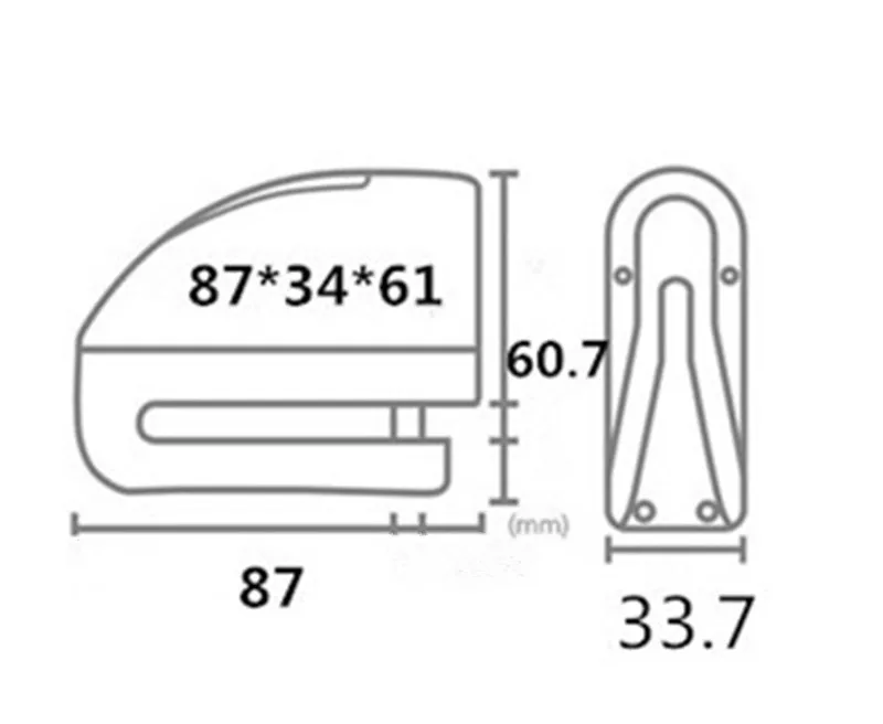 Description Picture 4 of itemBicycle Alarm Disc Lock Motorcycle Accessories Lock Alarm Safety Protection Aluminum Alloy Anti-Theft Reminder Rope Lock Bag