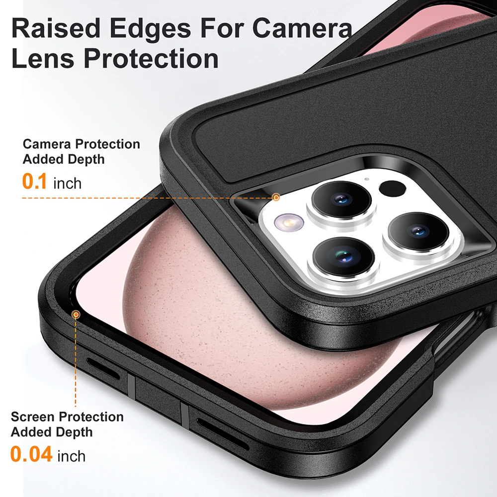 Dual-Layer Military Grade Protective Armor Case with Kickstand