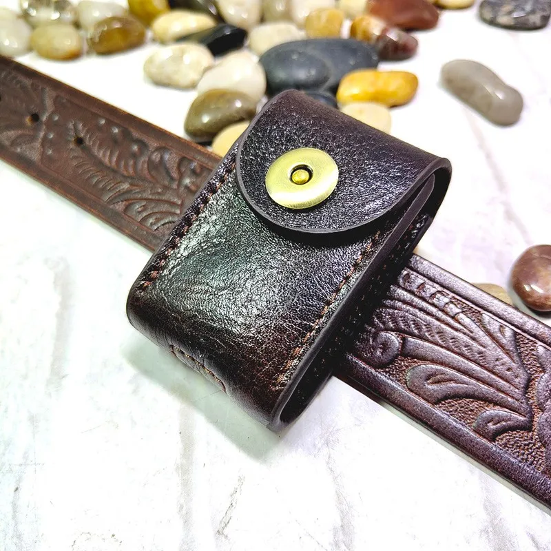 Genuine Leather Car Key Case Holder Organizer