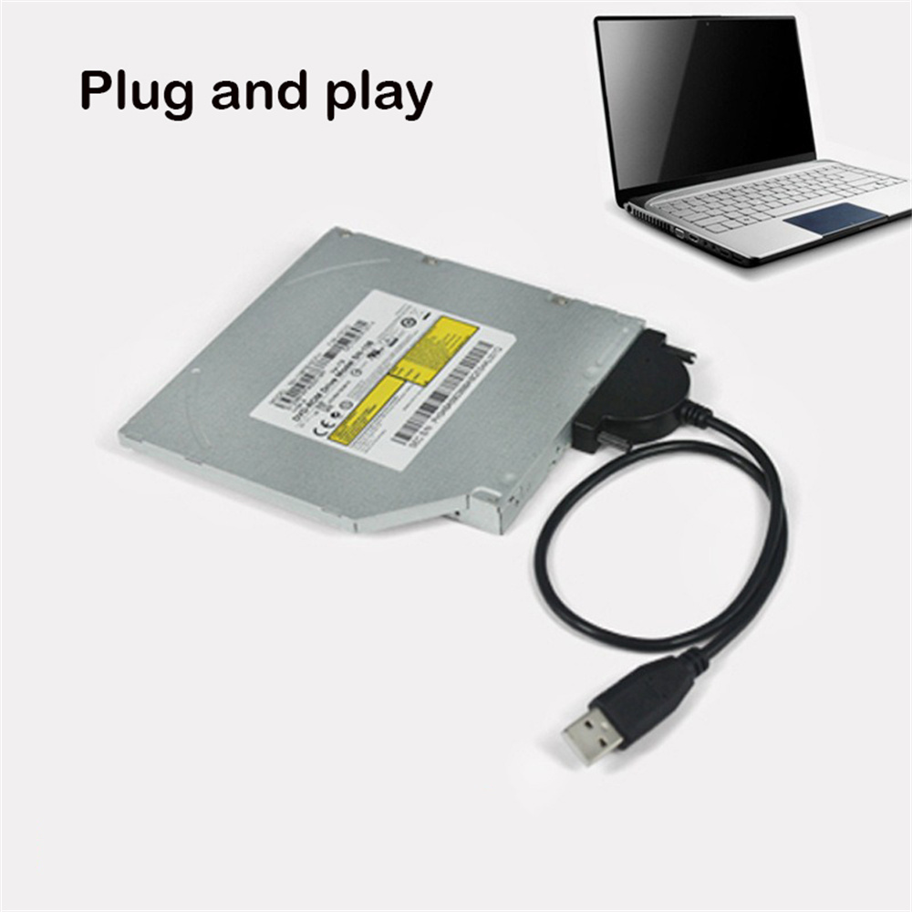USB 2.0 to Mini Sata II 7+6 13Pin Adapter For Notebook CD/DVD ROM Slimline Drive Converter SATA Cable Screws Steady Style