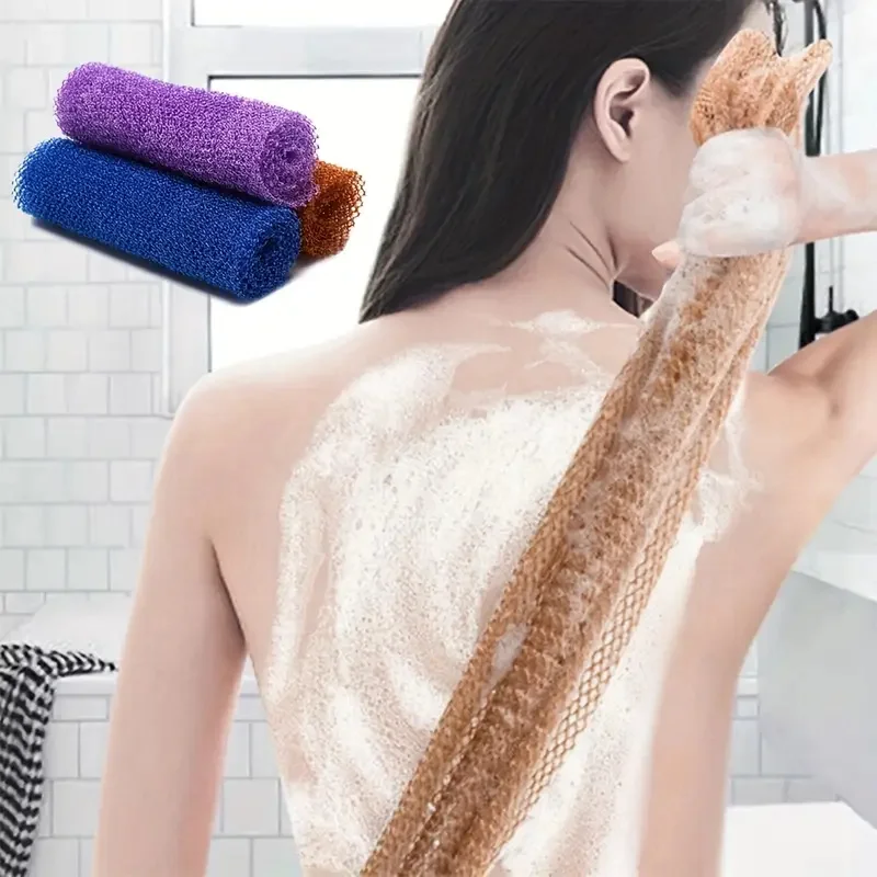2pcs African Exfoliating Sponges Towel Mesh Bath Scrub Washcloth Double Side Wash Bath Loofah for Smooth Skin Back Shower Scrubb 2
