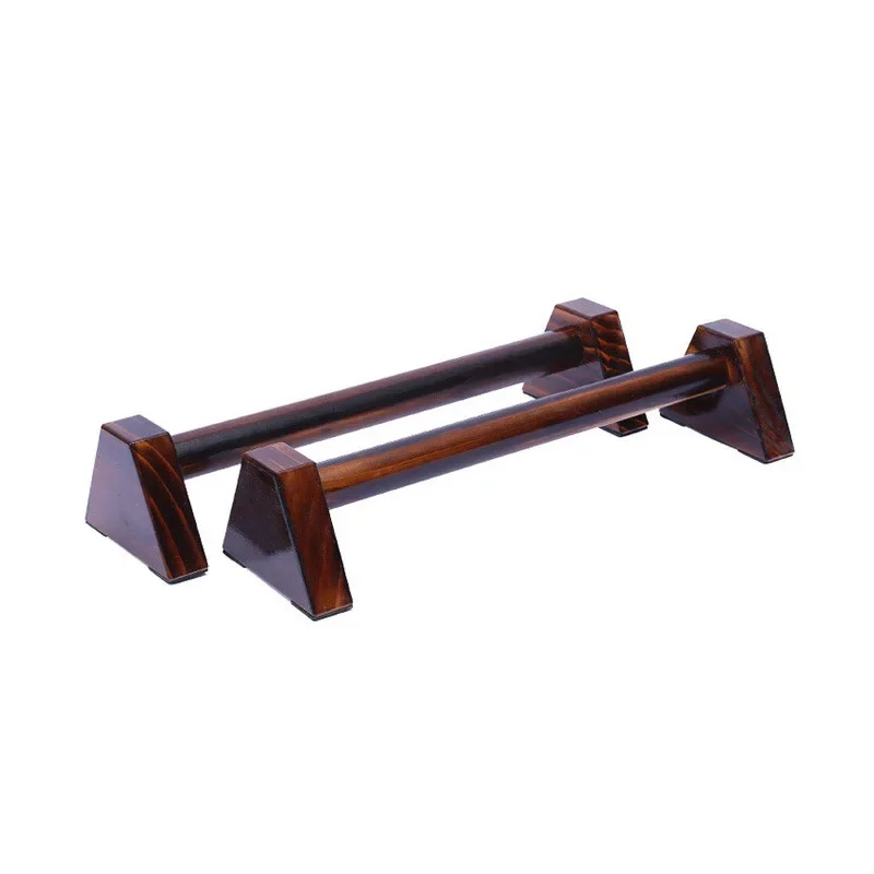 Unisex Carbonized Wooden Push-Up Stands Home Fitness Portable Durable Gym Equipment