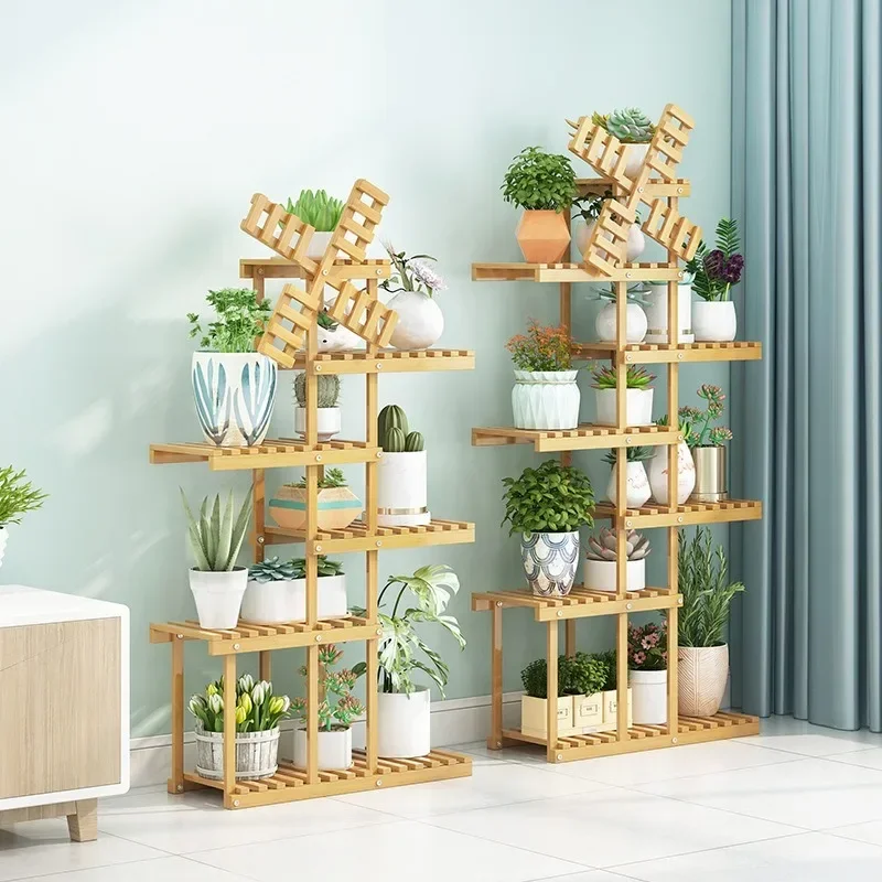 Wooden Indoor Plant Stand Flower Pot Stand Display Plants Holder Base for Plants Pots Shelf Outdoor Corner Plant Shelves