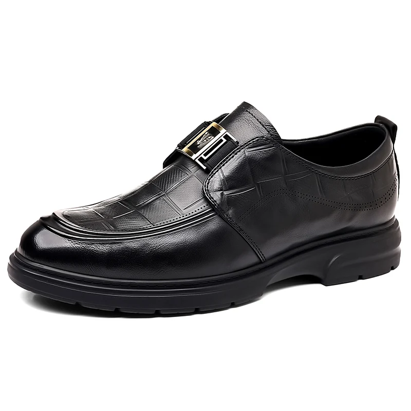 New British Business Formal Casual Leather Shoes A Step Breathable Network Red Fashion Loafers Male Groom Wedding Shoes