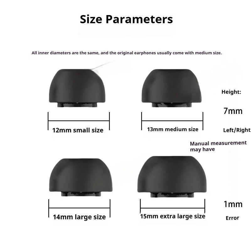 Premium Memory Foam Ear Tips - Soft, Anti-Slip Earbuds Replacement  Earplugs with Earphone Case