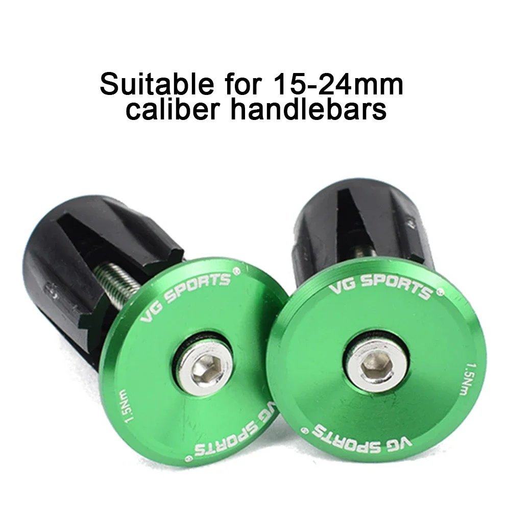 Bicycle Grip Handlebar End Cover Aluminium Alloy Lock Mountain HandleBar Grips End Plugs For Bike Handlebar Parts 1 Pair 6color