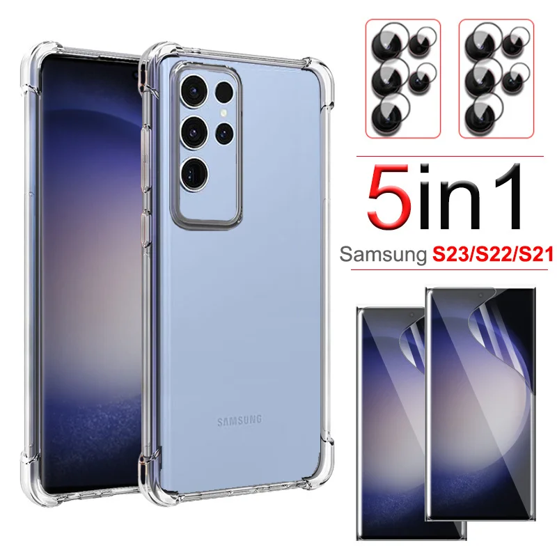 Samsung S23 Cover Silicone Samsung Galaxy S23 S22 S21 Ultra Custodia Samsung S23 S22 Plus S21 Fe Pellicola Idrogel Samsung S 22 Cover Samsung S23 Ultr