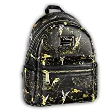 Tinkerbell pixie dust peter pan lost boys believe in fairies Loungefly bag neverland Black Backpack