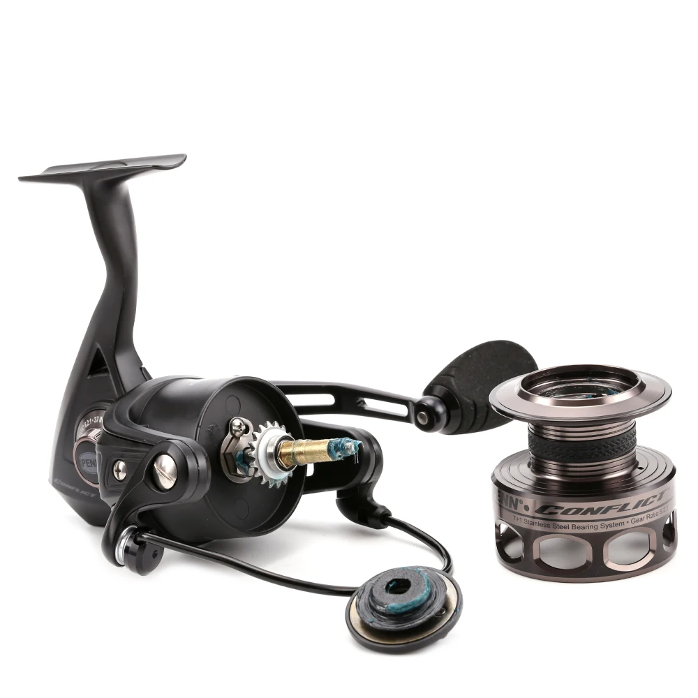 Original CONFLICT CFT 4000 5000 6000 8000 Spinning Fishing Reel 7BB+1RB  HT-100 All Metal Reel Saltwater Fishing Tackle