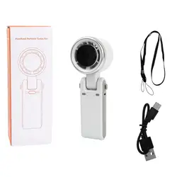Compact Foldable Portable Fan with LED Display - High - Speed Rechargeable Mini Personal Cooler (White)