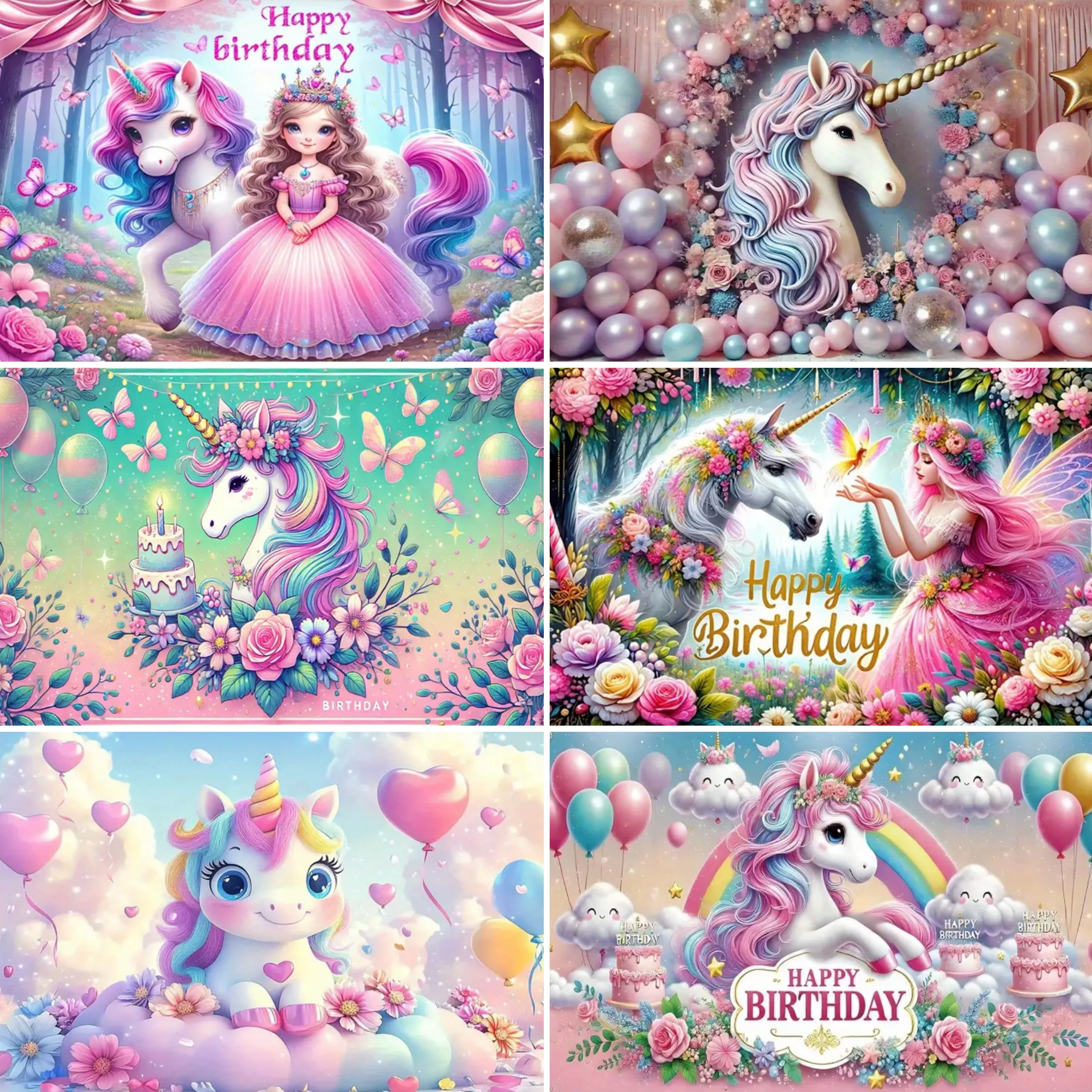 Einhorn Thema Hintergrund Elf Prinzessin Regenbogen Geburtstag Party Liefert Kuchen Tisch Dekor Baby Party Geschenke Fotos Requisiten Hintergrund