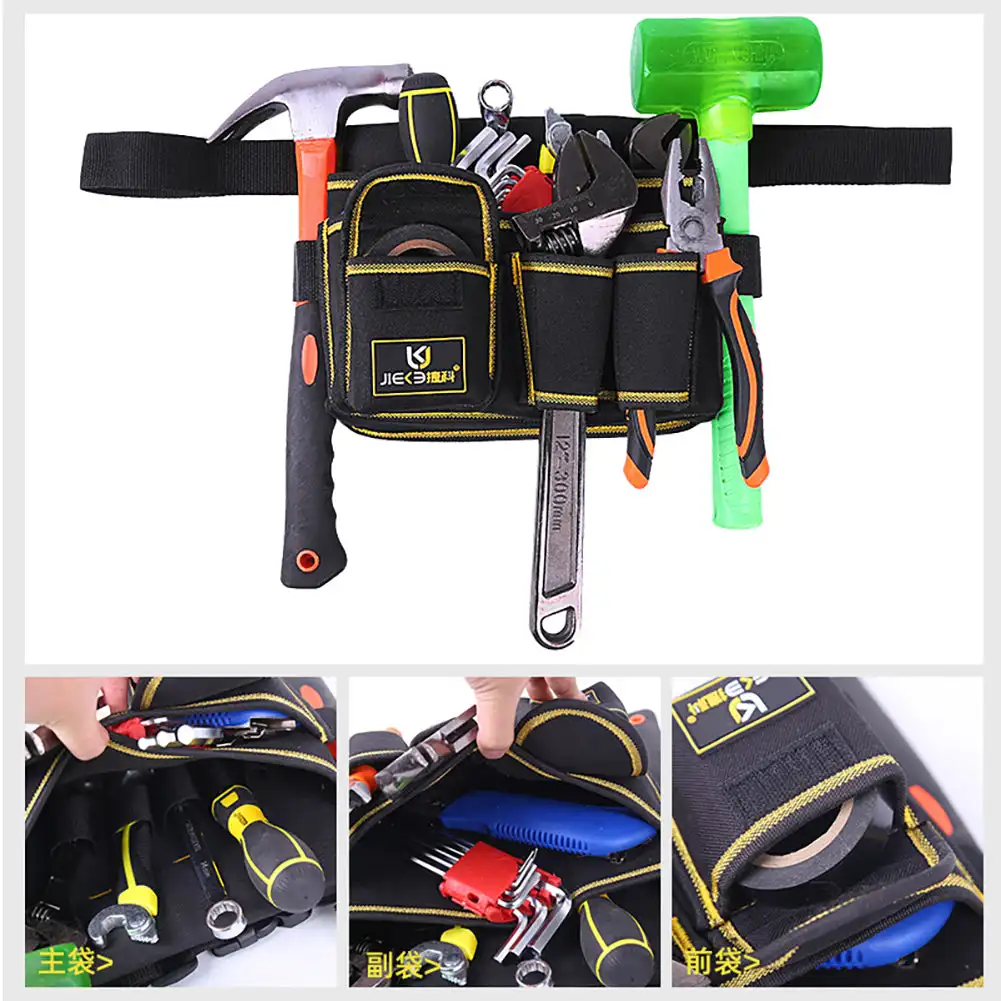 

Multi-functional Electrician Tools Bag Waist Pouch Belt Storage Holder Organizer Garden Tool Kits Waist Packs Oxford Cloth