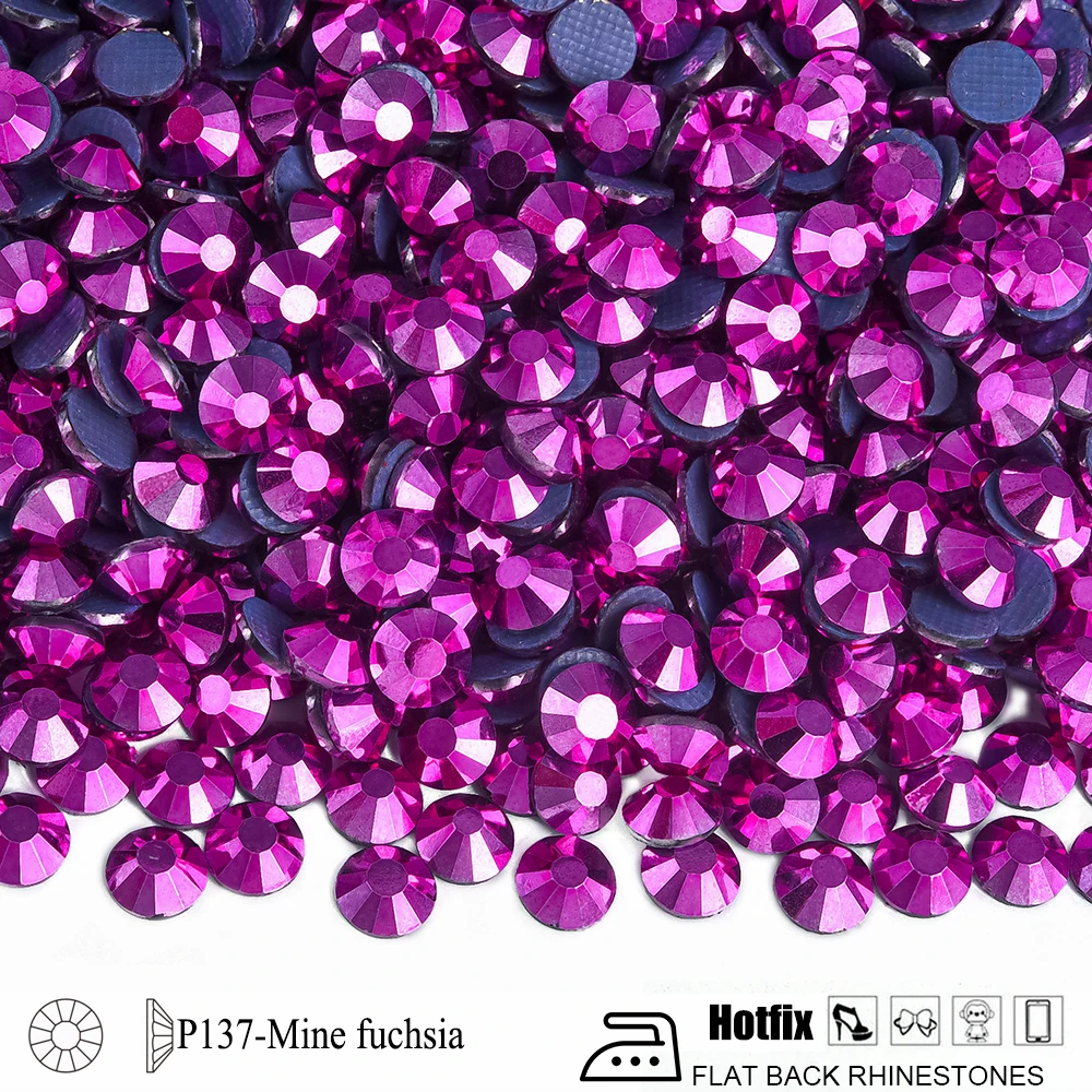 Oleeya Glitter Hotfix Rhinestones - 1440pcs Crystal Pack for DIY Nail Art Accessories